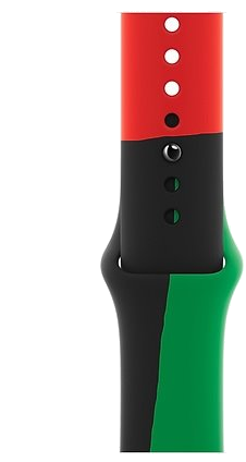 Bracelet Sport Black Unity pour Apple Watch 44 mm - Noir, Vert, Rouge