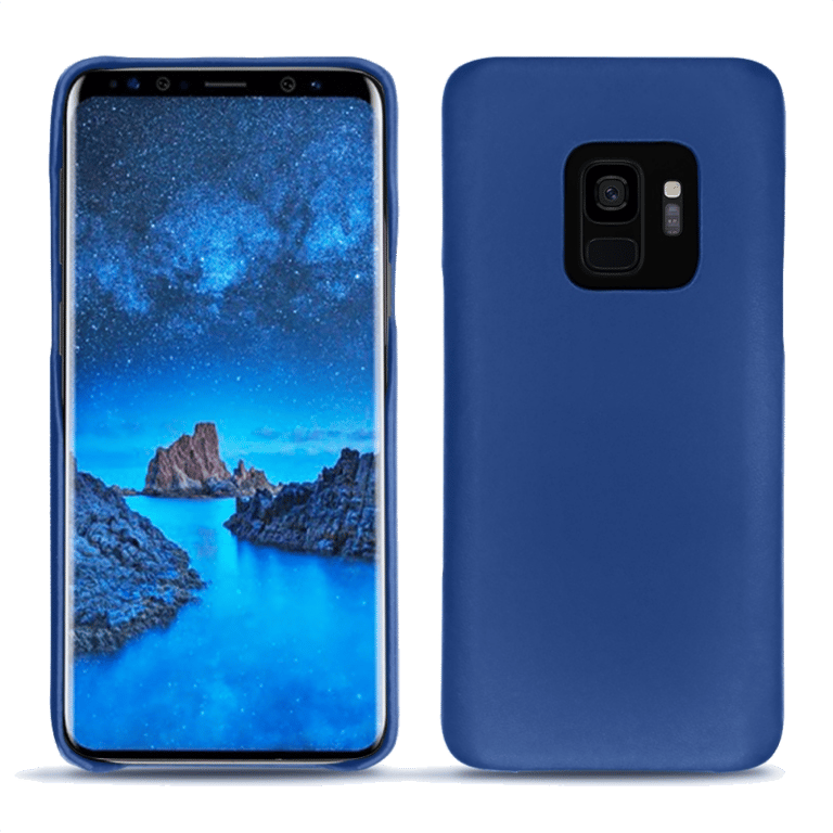 Coque cuir Samsung Galaxy S9 - Coque arrièreBleu