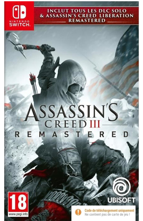 Assassin's Creed 3 + Assassin's Creed Liberation Remaster (Code dans la boite) Jeu Switch