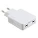 Accezz Chargeur GaN Ultra Slim - 2x USB-C - 65 W - Blanc