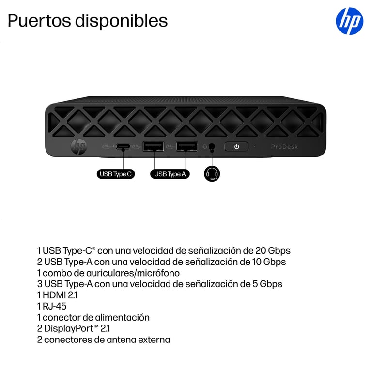 HP ProDesk 4 G1i AI PC Intel Core Ultra 5 DDR5 SDRAM SSD Windows 11 Pro Mini PC Neuf - vue 2