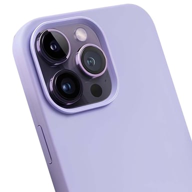 Crong Funda de silicona suave a prueba de golpes para iPhone 14 Pro Max Violeta