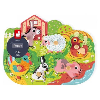 Puzzle de madera Happy Farm para niños - Animales de granja