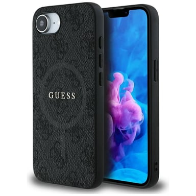 Étui Guess 4G Ring Classic Logo MagSafe do iPhone 16e noir