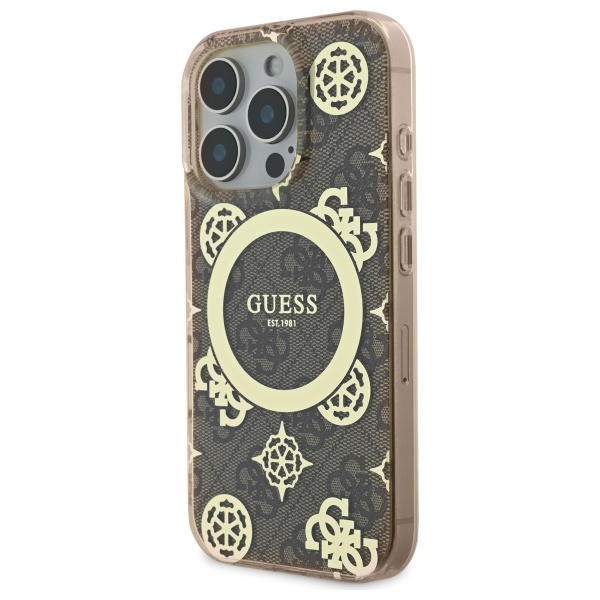 Guess IML Peony On 4G Background Case with MagSafe for iPhone 16 Pro Max 6.9 GUHMP16XH4PYEEW - vue 2