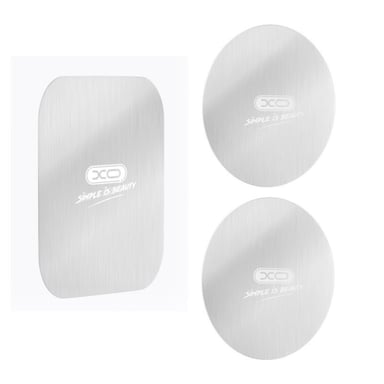 XO Y2 Set di adesivi per supporto magnetico per auto o custodia per telefono (3 pezzi) Argento
