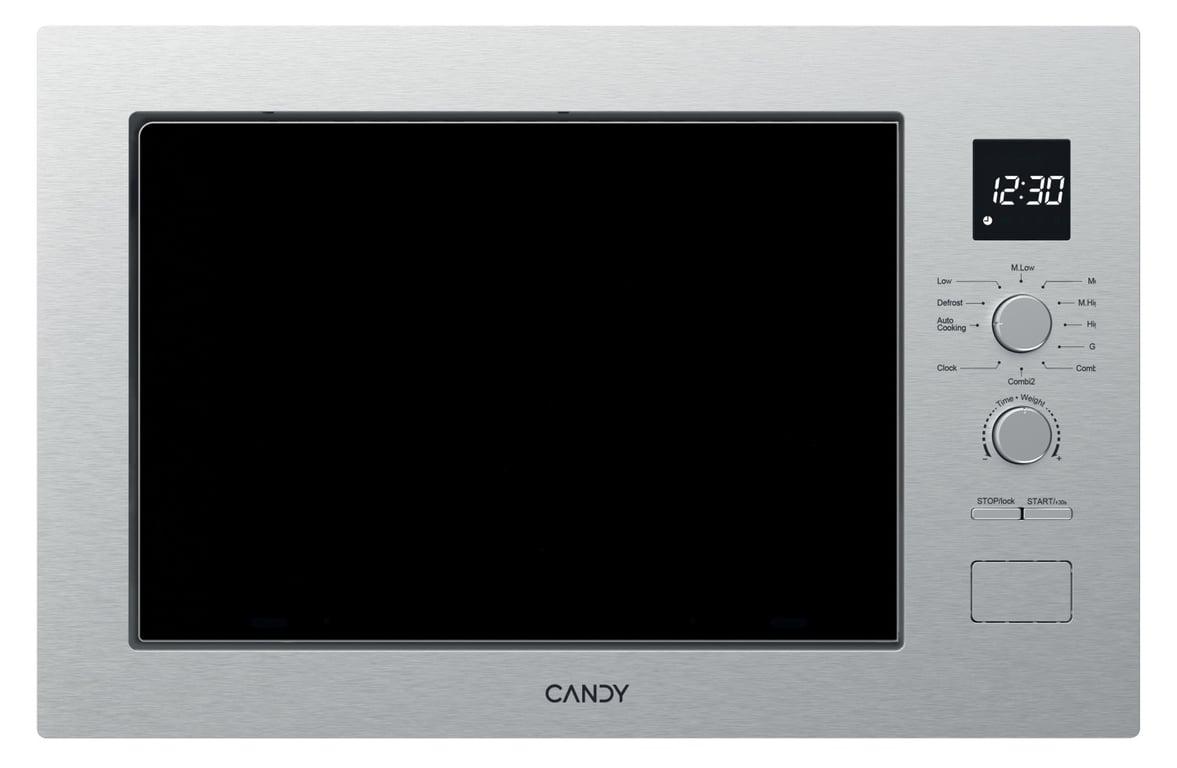 Micro Ondes Encastrable Candy CA38FL7NWXW – 25L 850W Acier Inoxydable - vue 2