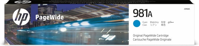 HP 981A CYAN ORIGINAL PAGEWIDE CARTR