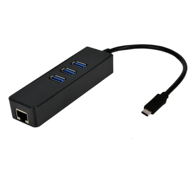 MCL USB Type-C to Gigabit Ethernet adapt - Adapter - Digital/Daten USB 3.2 Gen 1 (3.1 Gen 1) Type-A 5000 Mbit/s Negro