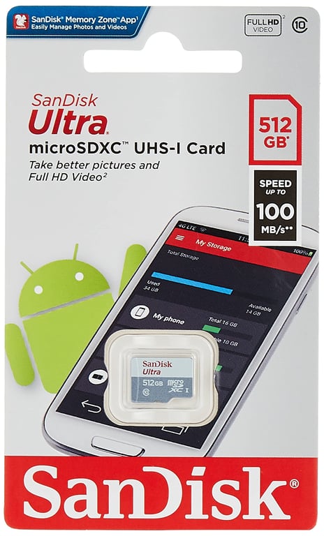 Carte microSD SanDisk Ultra SDSQUNR GN3MN UHS I 100 Mo/ - vue 4