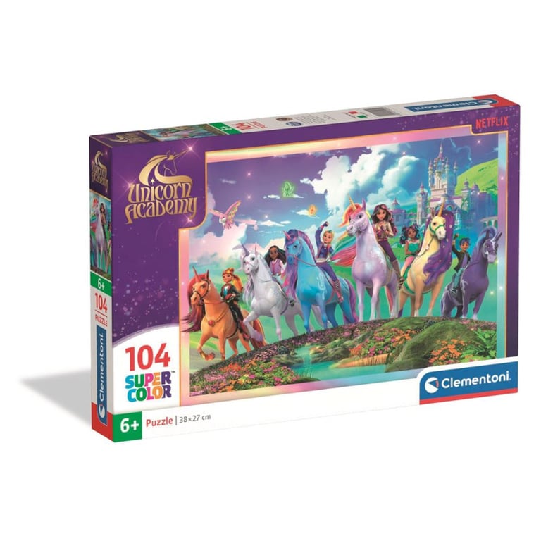 Puzzle 104 pièces Clementoni Unicorn Academy - Neuf