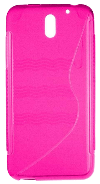 Coque silicone unie compatible Givré Rose HTC Desire 610