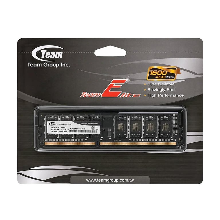 Team Group 4GB DDR3 1600 module de mémoire 4 Go 1 x 4 Go 1600 MHz Neuf - vue 3