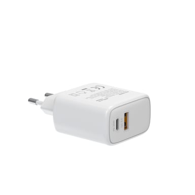 Savio LA-06 USB Type A & C Quick Charge Power Delivery 3.0 Indoor Tablette, téléphone Blanc Secteur Charge rapide Intérieure