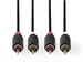 Nedis CABW24200AT30 cable de audio 3 m 2 x RCA Antracita