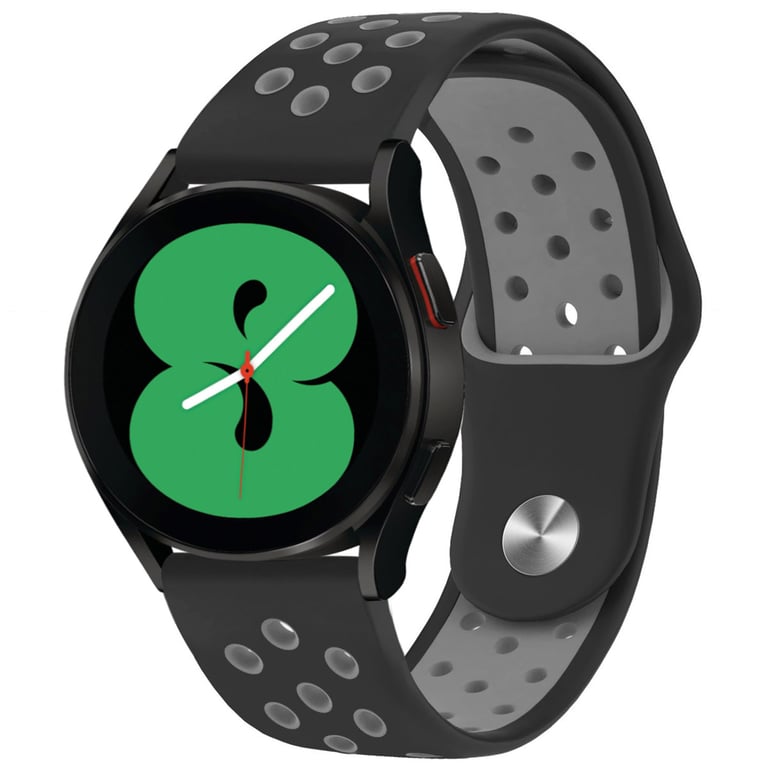 imoshion Bracelet sportif en silicone - Connexion universelle de 20 mm - Noir / Gris - Neuf