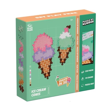 UB Plus Jeu de construction Puzzle by Number Plus-Plus Ice Cream Cones 250 pièces multicolore modèle 4346 - Neuf - vue 2
