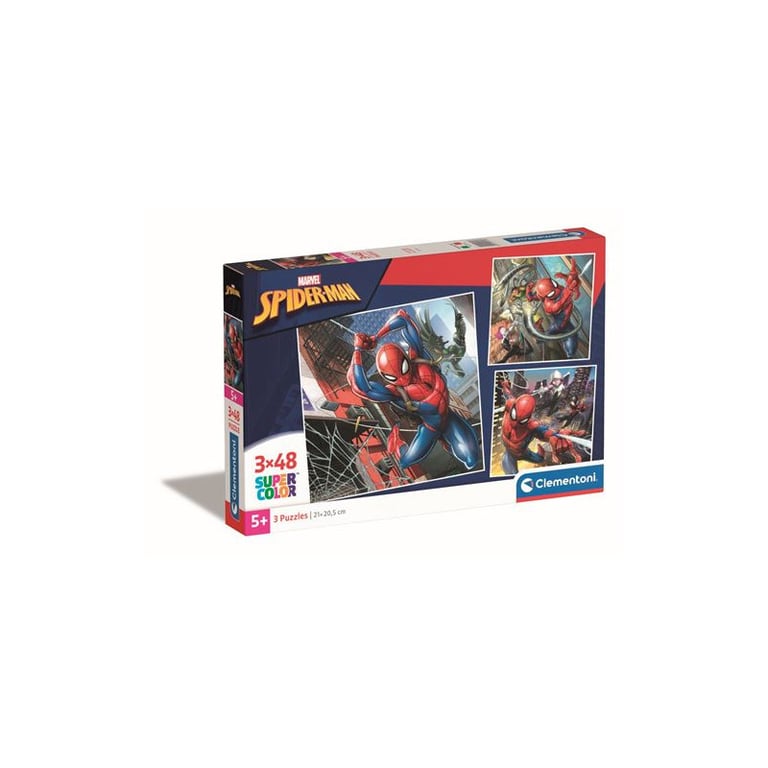 Coffret 3 puzzles 48 pièces Clementoni Marvel Spider Man - vue 3