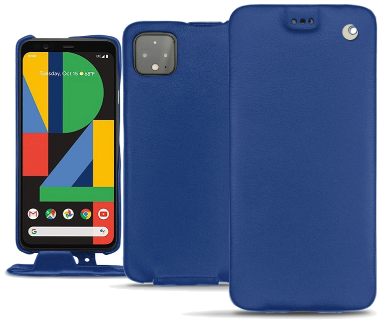 Housse cuir Google Pixel 4 - Rabat verticalBleu