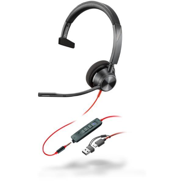 Micro-Casque HP Poly Blackwire 3315 – USB-C, Certifié Microsoft Teams - vue 4