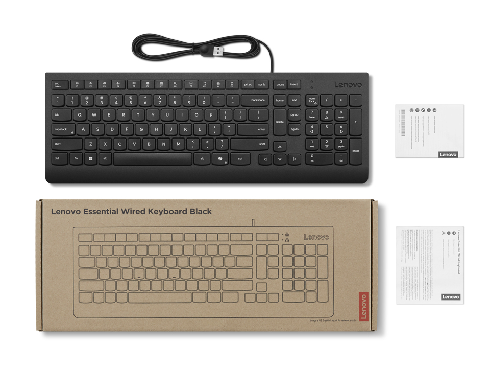 Lenovo Essential Clavier USB QWERTY Espagnol OEM boîtier - vue 4
