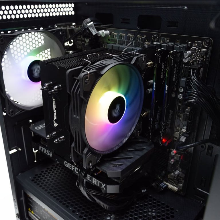 PC Gaming PcCom Ready V2 Intel i5 RAM DDR4 SSD NVMe RTX 5060 8 Go GDDR7 WiFi 6 RGB Neuf - vue 2