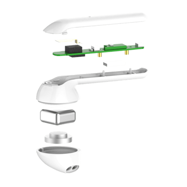 Écouteurs sans fil Sonik Elite On-Ear avec boîtier de chargement, Blanc bianco