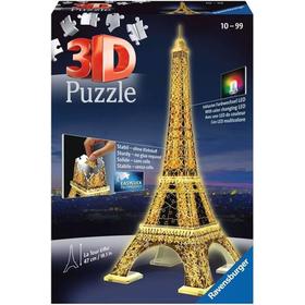 Puzzle 3d Night Edition Tour Eiffel Ravensburger Le Puzzle