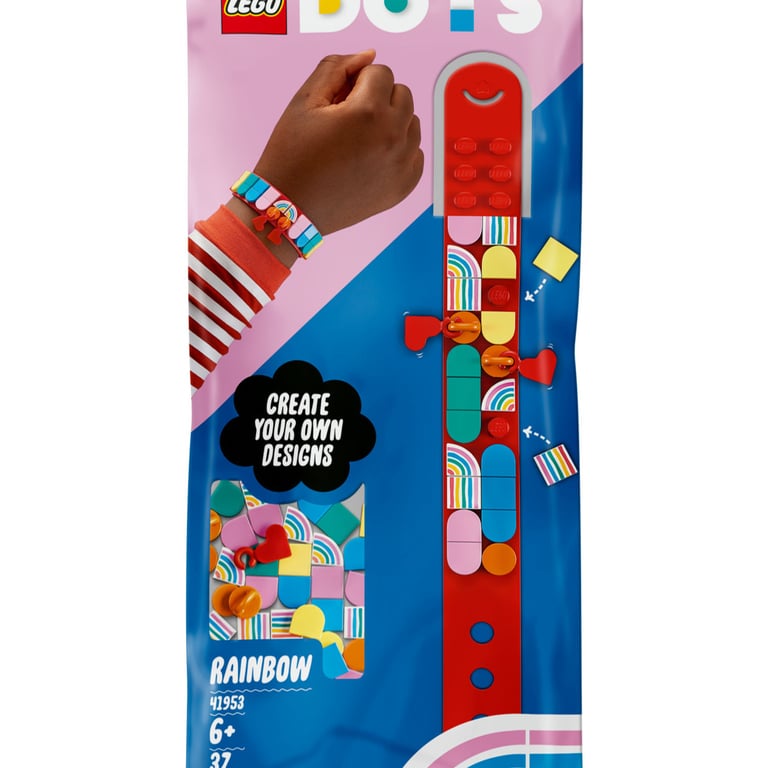LEGO DOTS 41953 Bracelet avec des charms Arc en ciel - vue 2