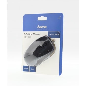 Ratón óptico de 3 botones ''MC-300'', con cable, negro