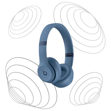 Casque Audio Bluetooth 5.3 Supra-auriculaire Solo4 avec Bouton Multifonction Bleu