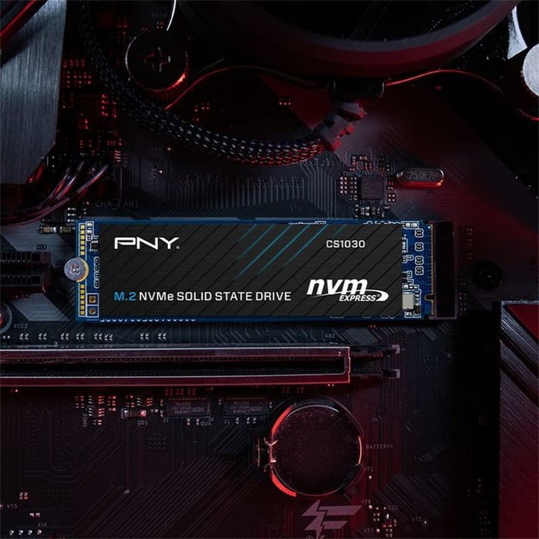 Disque SSD PNY CS1030 2 To M.2 2280 NVMe PCIe Gen3 x4 Noir, vitesses jusqu'à 2100/1900 Mo/s - Neuf