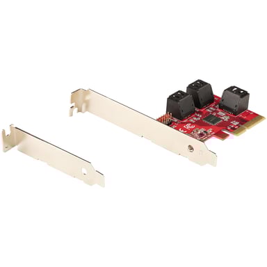 StarTech.com Scheda PCI Express SATA - Scheda Espansione PCIe SATA 2 Porte 6Gbps - Profilo Standard/Basso - Adattatore/Controlle