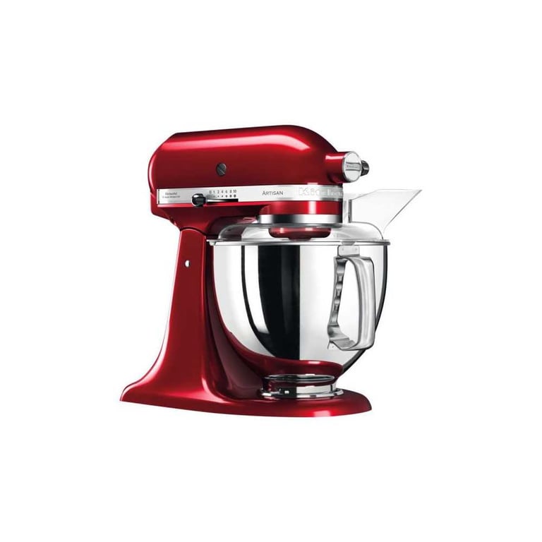 Robot sur socle KitchenAid Artisan 5KSM175PSECA 4,8 L bol inox tête basculante Candy Apple Red - Neuf