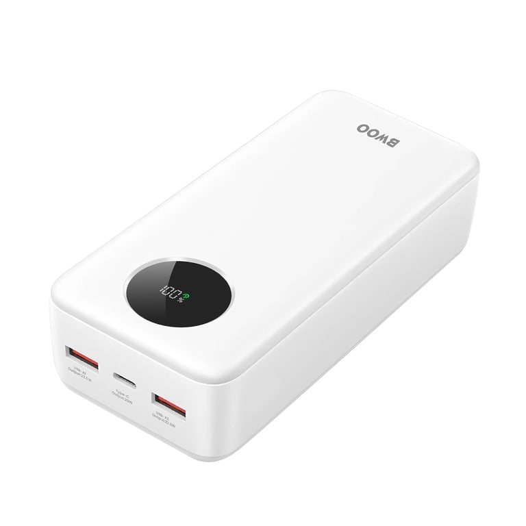 Batterie Externe 30000mAh USB C et 2xUSB Écran LCD Bwoo Neuf