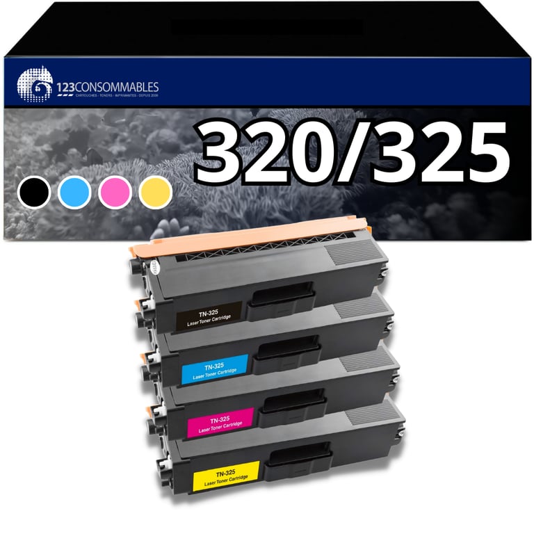 Pack 4 Toners compatible BROTHER TN 325 Neuf