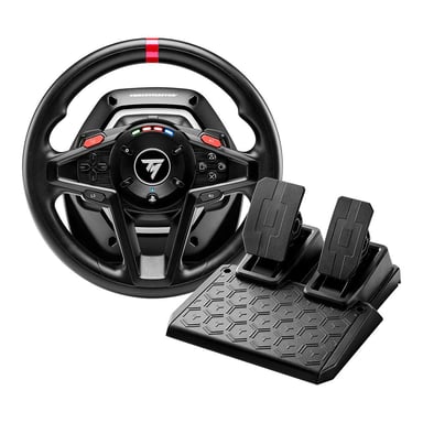 Pack SimTask Volant de course Thrustmaster T128 Pédalier T2PM FarmStick 33 boutons Force feedback Noir
