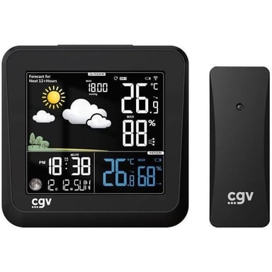 CGV 19001 station météo numérique Noir LCD Batterie