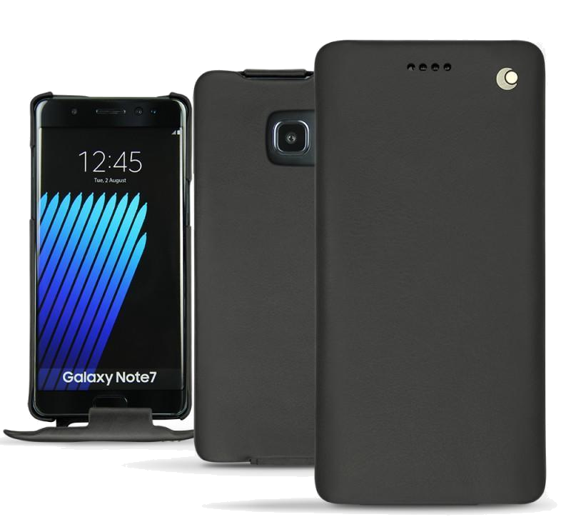 Housse cuir Samsung Galaxy Note 7 - Rabat verticalNoir