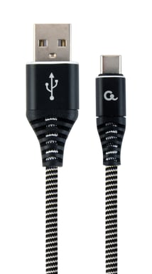 Gembird CC-USB2B-AMCM-2M-BW câble USB USB 2.0 USB A USB C Noir, Blanc