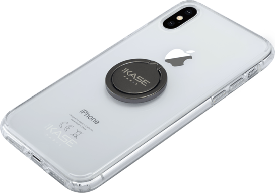 Porta smartphone ad anello magnetico Flip, nero