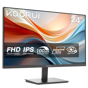 Écran PC Gamer Koorui E2411F 23,8  Full HD IPS 100 Hz 6 ms Noir - Neuf