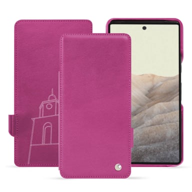Housse cuir Google Pixel 7 Pro -  - Rose - Cuir lisse premium