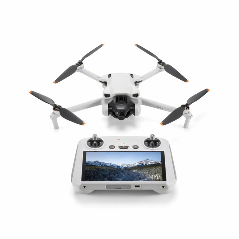 DJI Mini 3 (RC) 4 rotores Minidrón 48 MP 3840 x 2160 Pixeles 2453 mAh Gris, Blanco