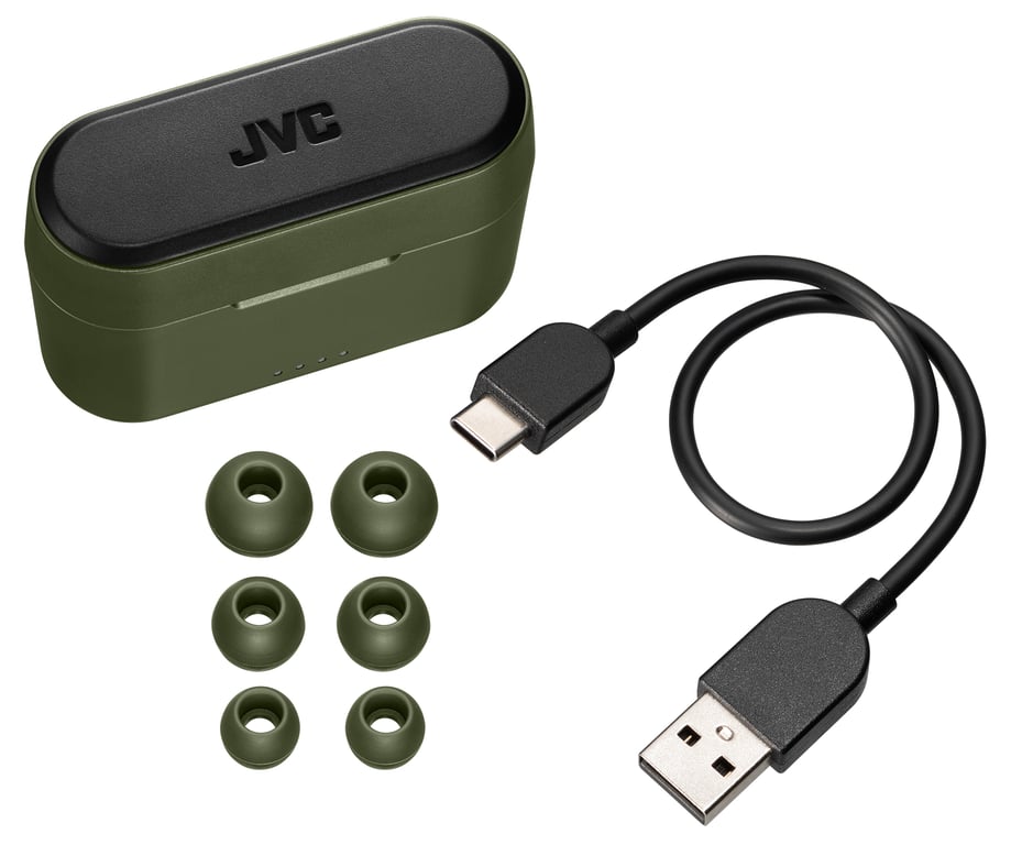 JVC HA-A9T Casque True Wireless Stereo (TWS) Ecouteurs Appels/Musique Bluetooth Vert - Neuf