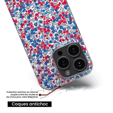 Coque en silicone - Compatible pour Google Pixel 8a - design liberty wiltshire bleu