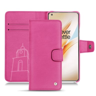 Housse cuir OnePlus 8 Pro -  - Rose - Cuir lisse premium