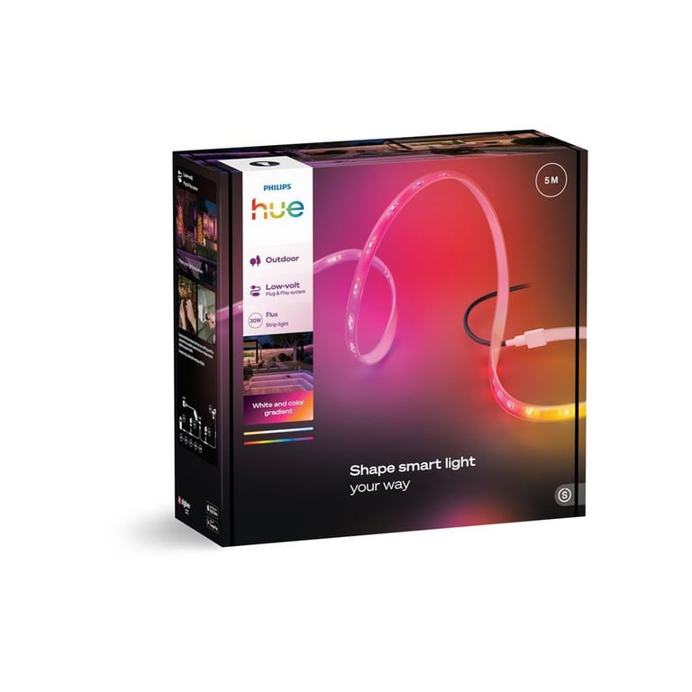Ruban LED Extérieur Philips Hue Flux 5 m – RGB+Blanc, 3000 lm, IP67 - vue 7