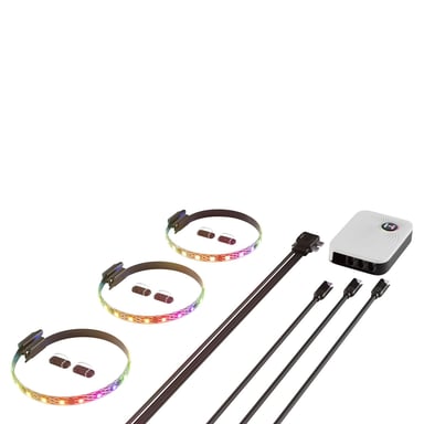 Hyte LS10 qRGB Tiras de Luz Pack Triple + NP50