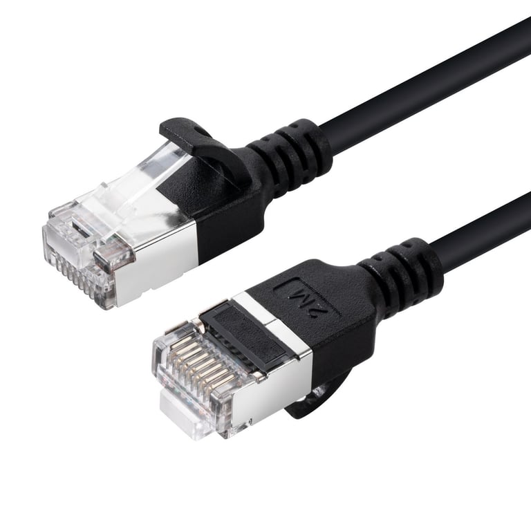 Microconnect V-FTP6A02S-SLIM câble de réseau Noir 2 m Cat6a U/FTP (STP)